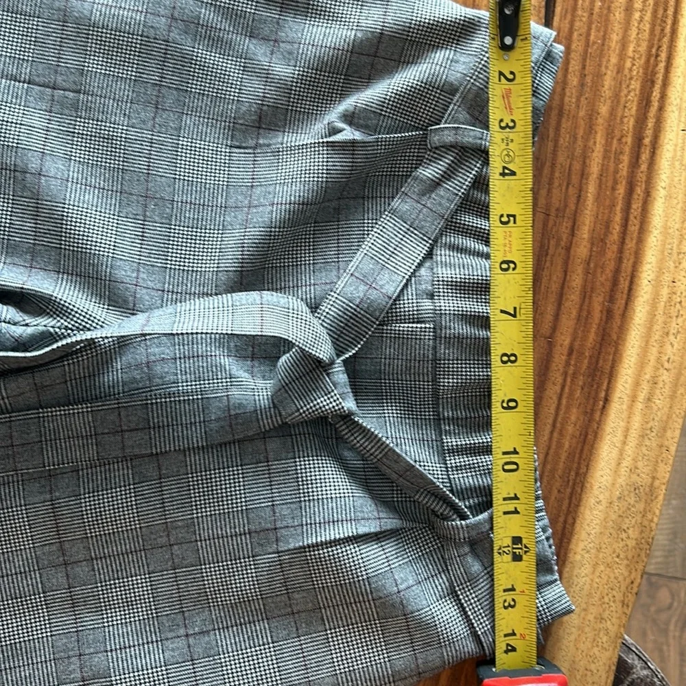 NWOT Zara Gray Plaid cropped pants - Picture 6 of 8